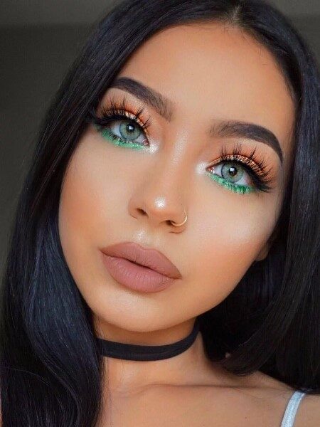 maquillaje-verde-sencillo