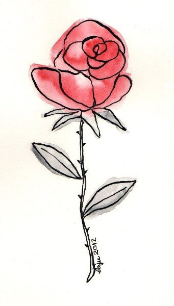 rosa-para-dibujar